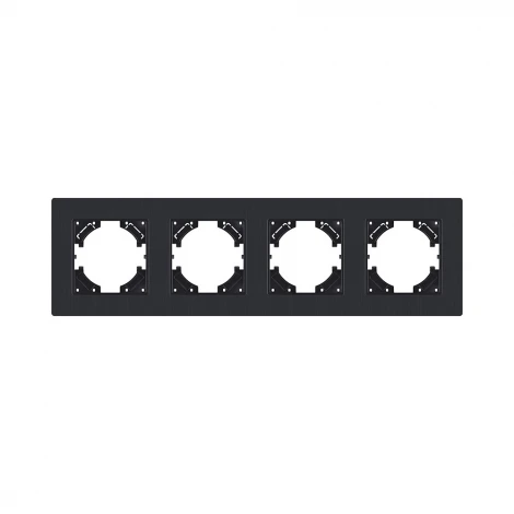 Рамка 4-постовая черный матовый Kollinger Eleganz Plex EP4BM