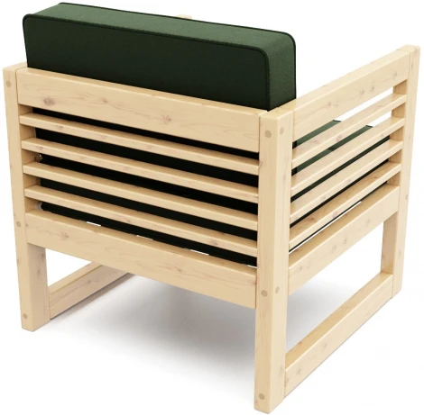 Кресло Arsko Сега сосна велюр зеленый