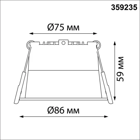 Светильник встраиваемый светодиодный Novotech Tran 359235 SPOT черный IP20 LED 9W 220V 540Лм 3000К (круглые)