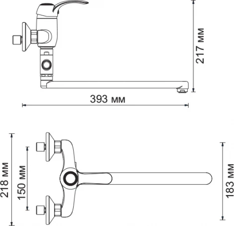 Смеситель Wasserkraft Isar 1302L универсальный, темная бронза