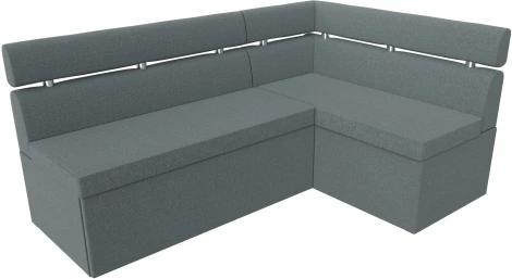 Диван кухонный угловой Классик правый угол (Серый/Рогожка) Лига Диванов арт.122508