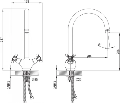 Смеситель Iddis Sam SAMBRJ0i05 для кухонной мойки