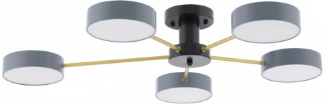 Потолочная люстра светодиодная на штанге Arte Milano Ferrara 252006/5 Bk/Gr (220V, круглые)
