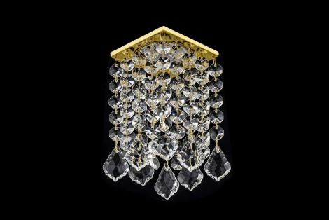Встраиваемый светильник хрустальный Dio D'Arte Tayo Gold GU10.5.14.8x8.122 G