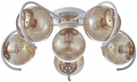 Потолочная люстра Arte Milano AMALFI 326208/5+1 WH+FG (220V, шар)