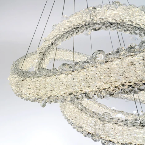 Подвесной светильник светодиодный хрустальный с пультом с регулировкой цветовой температуры и яркости Modelux MODESTYLE MS.5003.800.600.400 CR