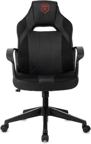 Кресло игровое Zombie 400 черный ткань/эко.кожа крестов. пластик