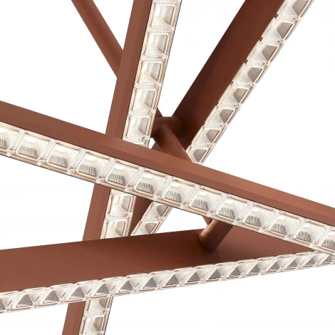 Подвесной светильник ST Luce SL1018 SL1018.613.04 терракотовый/прозрачный LED 4*43W 4000K (220V, на проводе)