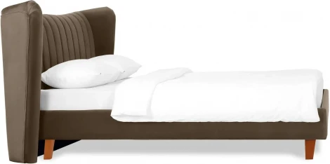 Кровать Queen II Agata L ОГОГО (арт.574968), (Ткань/Коричневый)