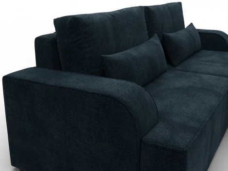 Диван угловой Лига-120 угол правый (ДСП,Брус,Фанера,ЛДС,Велюр/Графит) Лига Диванов 137291