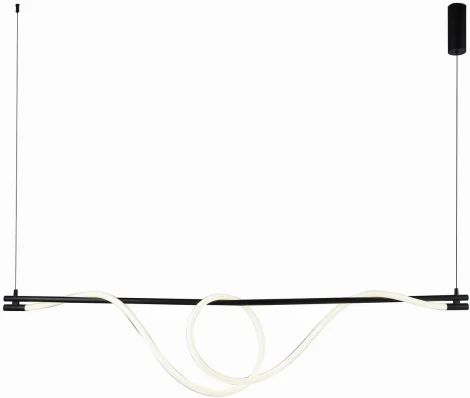 Подвесной светильник с гибким неоном светодиодный Kink Light Салли черный Led 60w с пультом ДУ (регулировка яркости, 220V, на проводе)