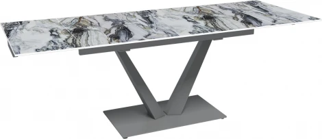 Стол раскладной Malibu (140+40+40), керамика глянцевая Cold Jade Top Concept арт.21356