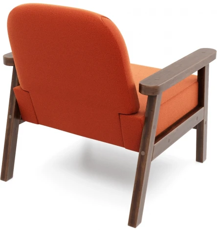 Кресло Arsko Флори орех велюр оранжевый