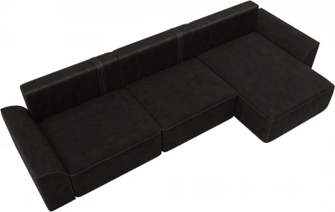 Диван угловой Лига-048 НПБ лонг Лига Диванов (Велюр) арт.128493