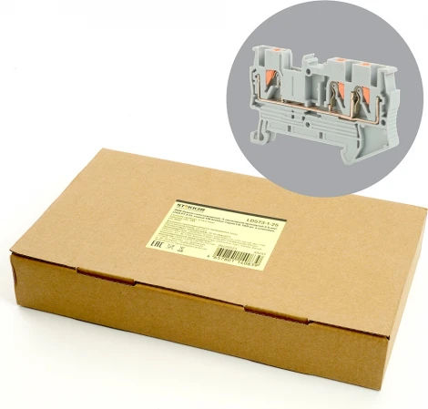 Зажим пружинный 3-х проводной проходной Stekker 49243