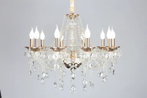 Подвесная люстра Omnilux Gadoni OML-74803-10 (220V, подвески, на цепи, подсвечник, свеча)