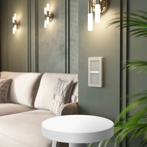 Сенсорный выключатель двухклавишный с подсветкой (дымчатый) Werkel W4522014