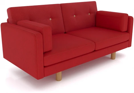 Диван Arsko Ингвар М красный велюр
