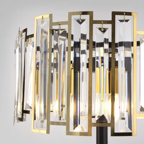 Торшер Bogate's Cella 01150/3 черный/золото (220V, хрусталь, выключатель, круглые)