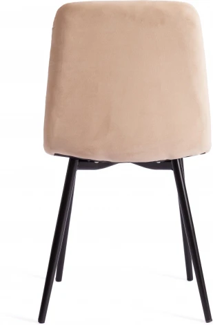 Стул CHILLY MAX / 1 шт. в упаковке (Велюр,Металл  /Бежевый,Черный)