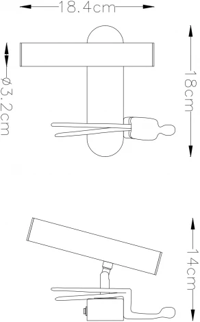 Спот Albert A2173AP-1BK Arte Lamp (LED, 220V, выключатель, фигура человека)