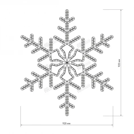 Световая фигура Ardecoled ARD-SNOWFLAKE 025306 (220V, снежинки, IP65)