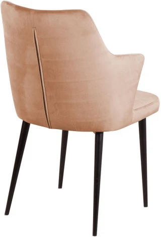 Стул с подлокотниками Top Concept Hunt, бархат бежевый 5 / черный конус
