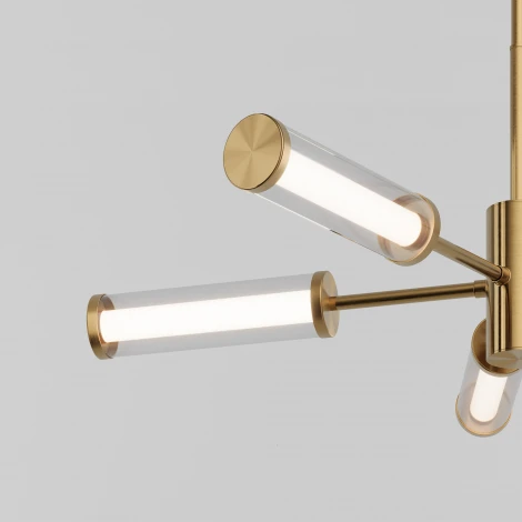 Потолочная люстра на штанге Eurosvet Stark 50386/5 LED латунь (220V)