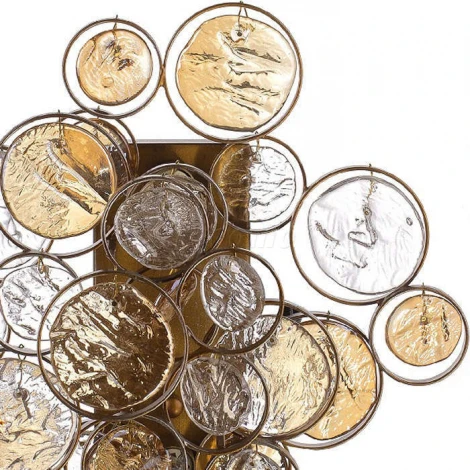 Настенный светильник Crystal Lux Deseo AP2 GOLD (220V, узор с кругами)