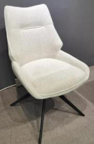 Стул M-City OLAF 360 град. поворот. RAVEN22 Бежево-белый, ткань / Черный