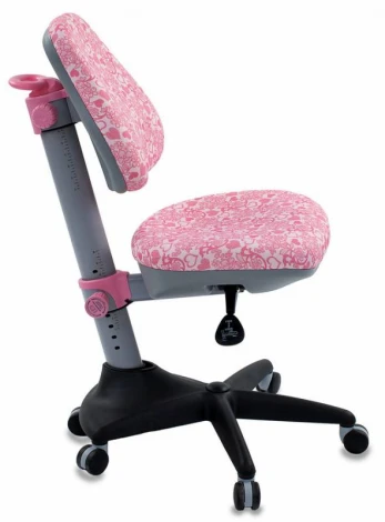 Кресло детское Бюрократ KD-2 розовый сердца Hearts-Pk крестовина пластик