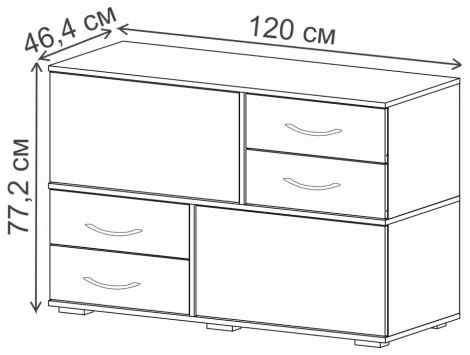 Комод Дамар (Дамар белый) Woodville арт.563522