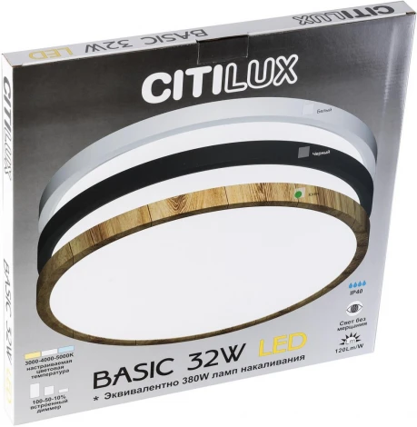 Настенно-потолочный светильник Citilux Бейсик CL738322V (регулировка яркости, LED, 220V, круглые, IP40)