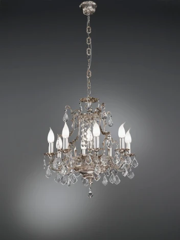 Подвесная люстра Nervilamp 855 855/8+1 (220V, на цепи, подсвечник, свеча)