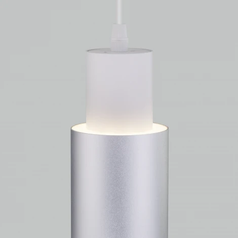 Подвесной светильник Eurosvet Bento 50204/1 LED белый/матовое серебро (220V, на проводе, круглые)