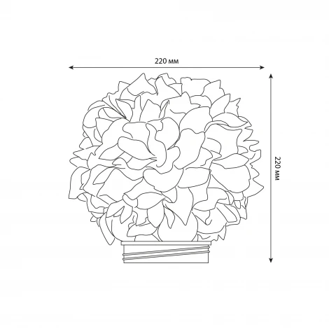 Настольный светильник Гортензия белый/ваниль светодиодный со сменной лампой(в/к) E27 3000K Uniel ULW-R07 T/3000K/150C/A