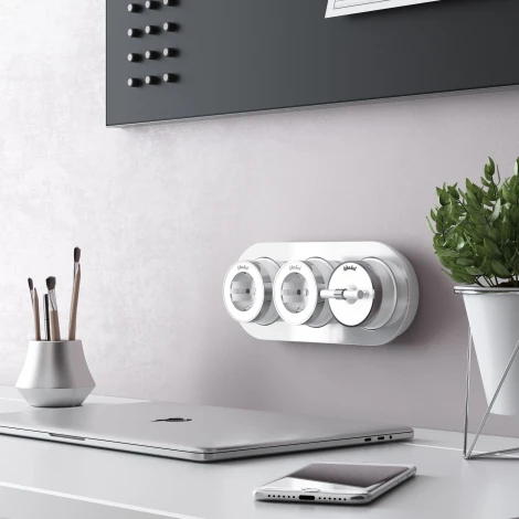 Переключатель / выключатель одноклавишный Vintage (белый матовый/хром) Werkel W5812050 (a055907)