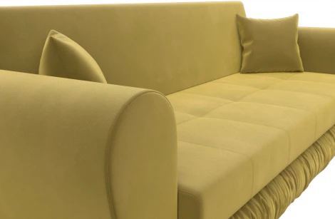 Диван-книжка Лига-045 (Желтый/Микровельвет) Лига Диванов арт.122332