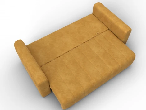 Диван прямой Лига-062 НПБ (ДСП,Фанера,ХДФ/Пластик/Велюр/Желтый) Лига Диванов 130266