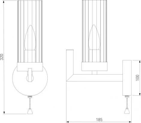 Бра Eurosvet Arganie 60133/1 серебро (220V)