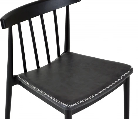 Обеденный стул Morris ОГОГО Обстановочка! (Пластик,Экокожа/Темно-серый) арт.926827