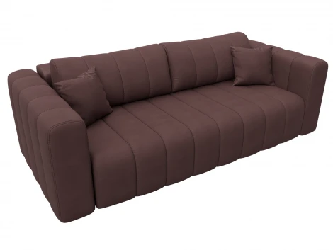 Диван прямой Лига-062 НПБ (ДСП,Фанера,ХДФ/Пластик/Замша/Бордовый) Лига Диванов 130281