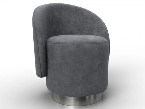 Кресло Лига-108 (Фанера,ДСП,Брус,Велюр/Темно-серый) Лига Диванов 136465