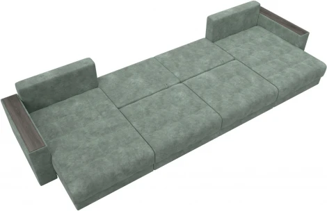 Диван П-образный с декором Лига-049 НПБ Лонг Лига Диванов (Велюр) арт.128565