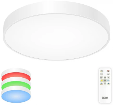 Потолочный светильник RGB круглый светодиодный с пультом Купер CL72495G0 (220V, круглые)