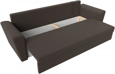 Диван прямой Амстердам Лайт (Коричневый/Рогожка) Лига Диванов арт.121133