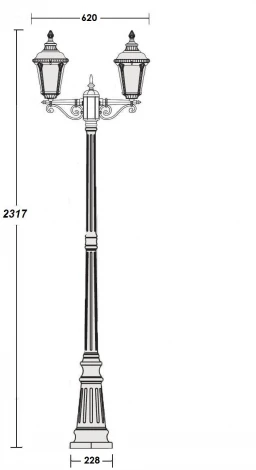 Наземный фонарь Oasis Light 79759SА Bl (220V, фонарь, IP44)