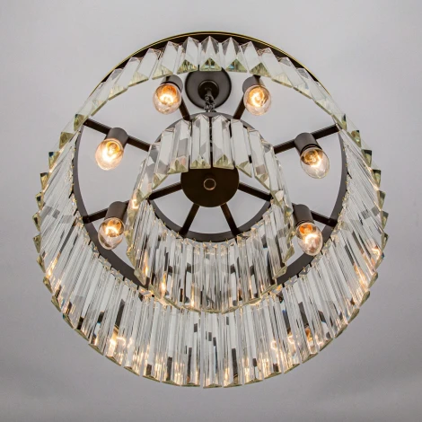 Подвесная люстра Citilux Мартин CL332081 (220V, хрусталь, на цепи, круглые)