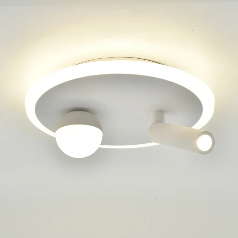 Настенно-потолочный светодиодный светильник Escada 20022LED 20022SMA/01LED SWH 22Вт, металл/акрил, белый (220V, шар, круглые)