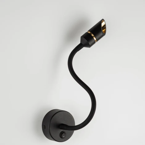 Настенный светильник светодиодный для чтения с выключателем ЭРА WL47 BK